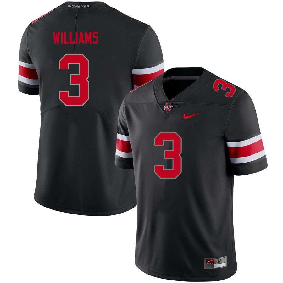 Ohio State Buckeyes #3 Miyan Williams College Football Jerseys Sale-Blackout